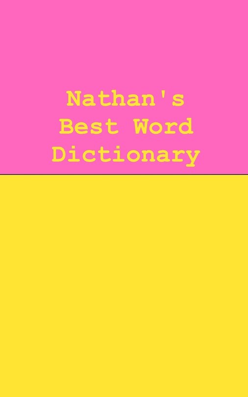 Front cover_Nathan's Best Word Dictionary