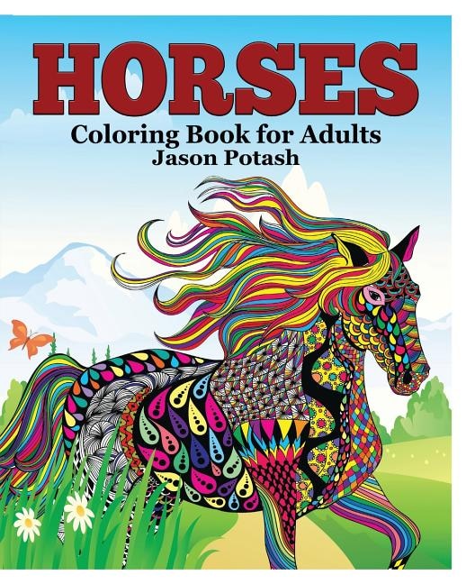 Front cover_Horses Coloring Book for Adults
