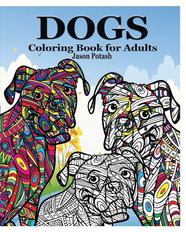 Front cover_Dogs Coloring Book for Adults