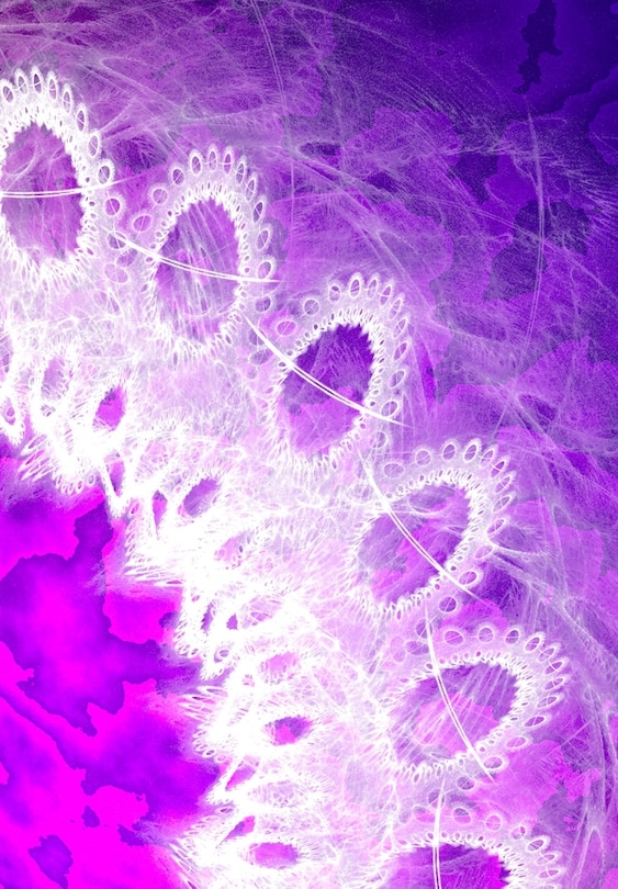 Front cover_LETTERS To MYSELF JOURNAL - White Lace on Purple Metal