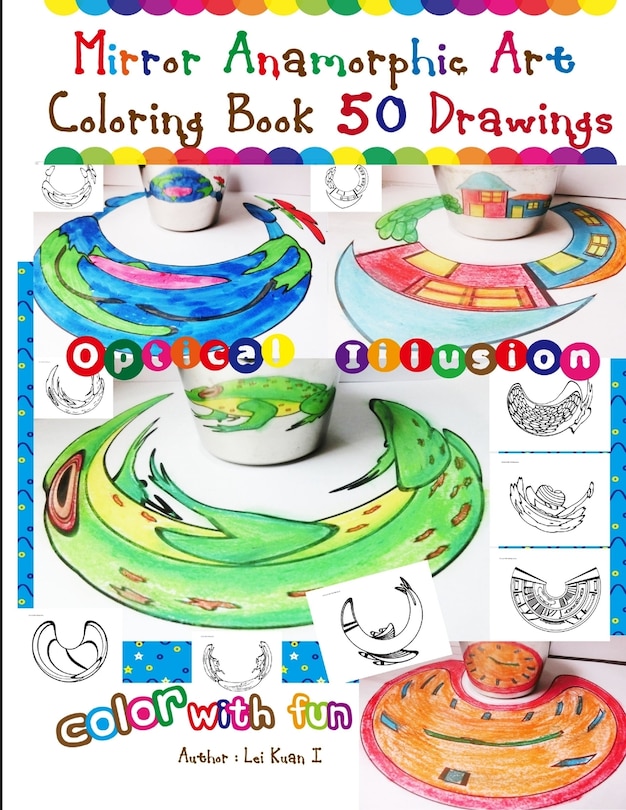 Front cover_Mirror Anamorphic Art - Coloring Book (50 Drawings)