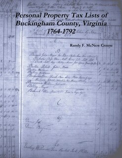 Couverture_Personal Property Tax Lists of Buckingham County, Virginia 1764-1792