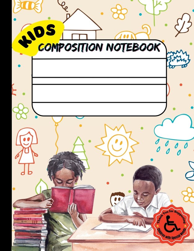 Front cover_Single Lined Composition Notebook for Kids