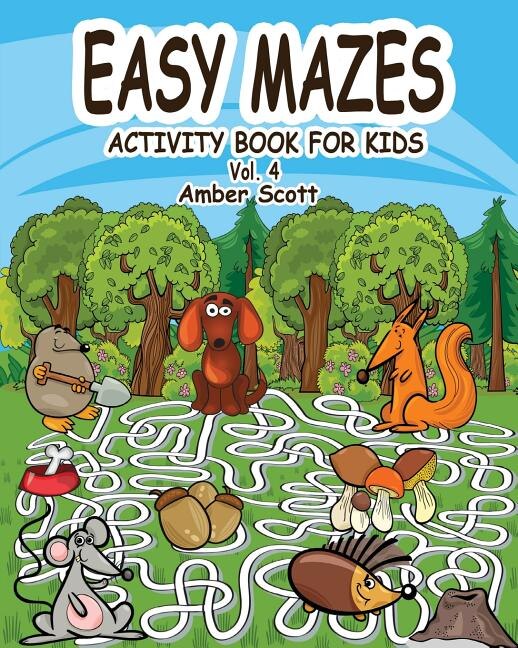 Front cover_Easy Mazes Activity Book for Kids - Vol. 4