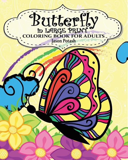 Couverture_Butterfly in Large Print Coloring Book for Adults