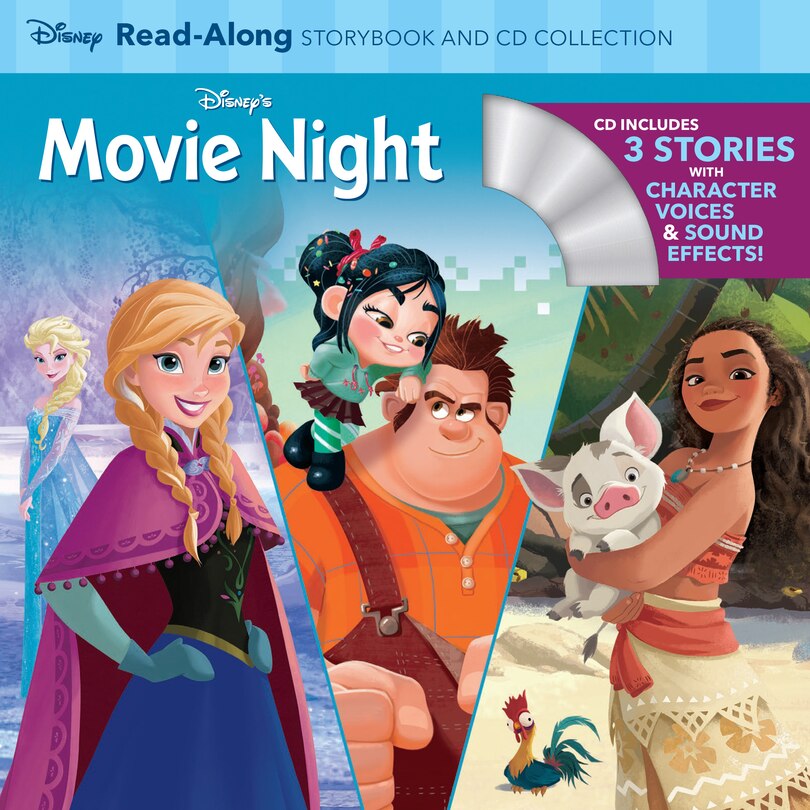 Front cover_Disney's Movie Night ReadAlong Storybook and CD Collection