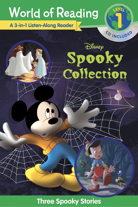 Front cover_World of Reading: Disney's Spooky Collection 3-in-1 Listen-Along Reader-Level 1 Reader