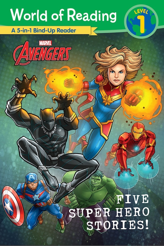 Front cover_World Of Reading: Five Super Hero Stories!