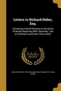 Front cover_Letters to Richard Heber, Esq.