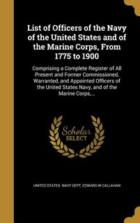 Couverture_List of Officers of the Navy of the United States and of the Marine Corps, From 1775 to 1900