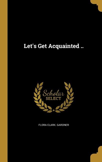 Couverture_Let's Get Acquainted ..