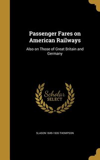 Couverture_Passenger Fares on American Railways