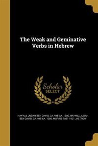 Couverture_The Weak and Geminative Verbs in Hebrew