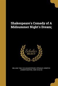 Couverture_Shakespeare's Comedy of A Midsummer Night's Dream;