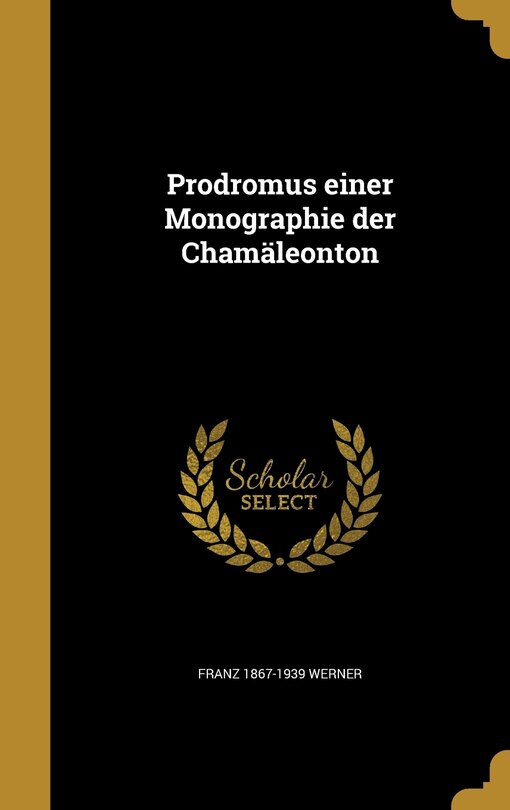 Couverture_Prodromus einer Monographie der Chamäleonton