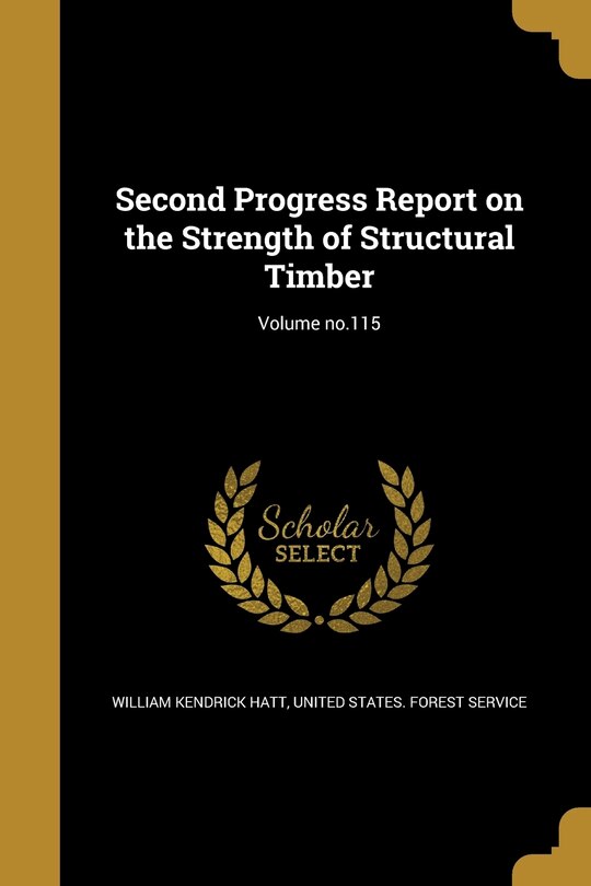 Front cover_Second Progress Report on the Strength of Structural Timber; Volume no.115