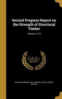 Front cover_Second Progress Report on the Strength of Structural Timber; Volume no.115