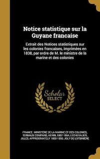 Front cover_Notice statistique sur la Guyane franc?aise