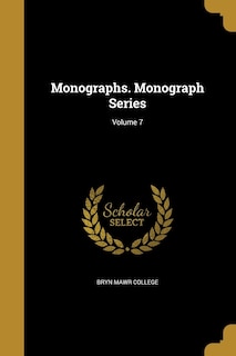 Couverture_Monographs. Monograph Series; Volume 7