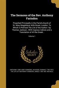 Front cover_The Sermons of the Rev. Anthony Farindon