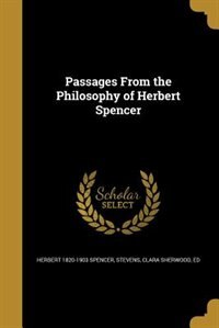 Couverture_Passages From the Philosophy of Herbert Spencer