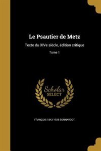 Front cover_Le Psautier de Metz