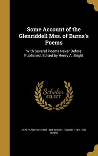 Front cover_Some Account of the Glenriddell Mss. of Burns's Poems