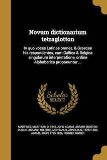 Front cover_Novum dictionarium tetraglotton