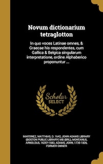 Front cover_Novum dictionarium tetraglotton