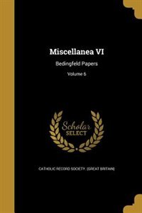 Front cover_Miscellanea VI