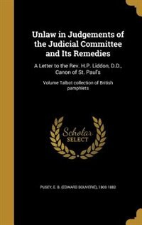 Couverture_Unlaw in Judgements of the Judicial Committee and Its Remedies