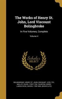 Couverture_The Works of Henry St. John, Lord Viscount Bolingbroke
