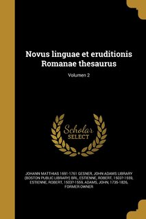 Front cover_Novus linguae et eruditionis Romanae thesaurus; Volumen 2