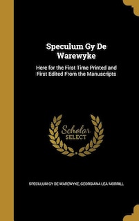 Couverture_Speculum Gy De Warewyke