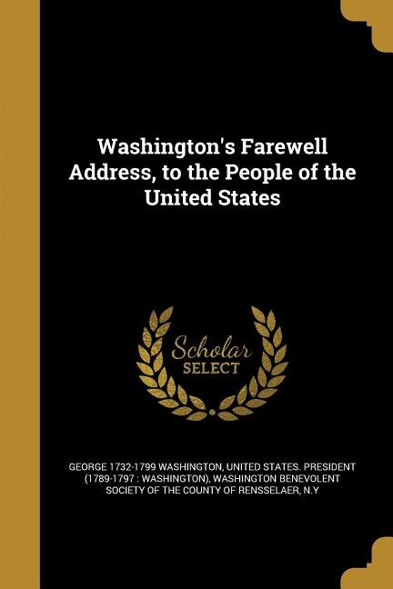 Front cover_Washington's Farewell Address, to the People of the United States