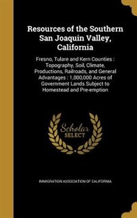 Couverture_Resources of the Southern San Joaquin Valley, California