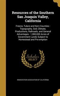 Couverture_Resources of the Southern San Joaquin Valley, California