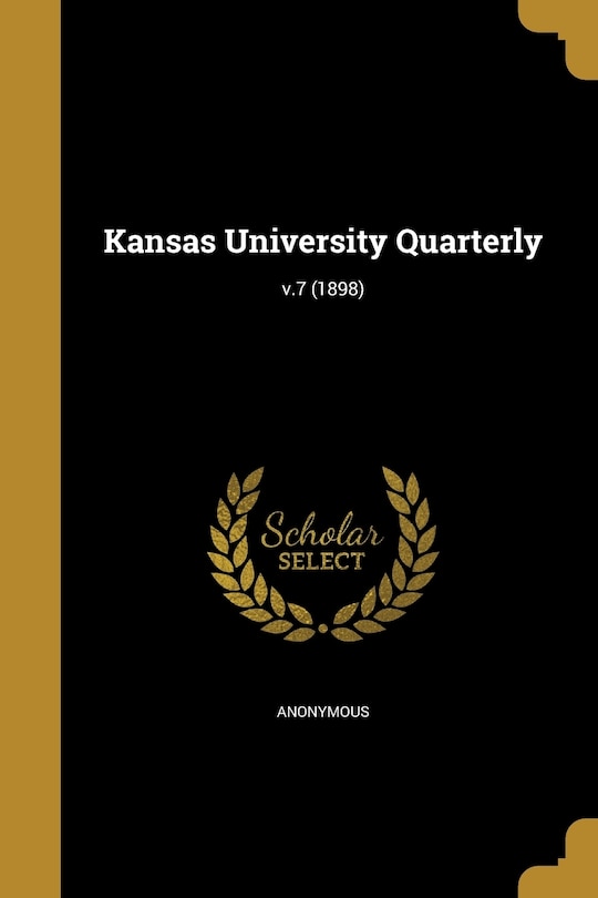 Front cover_Kansas University Quarterly; v.7 (1898)