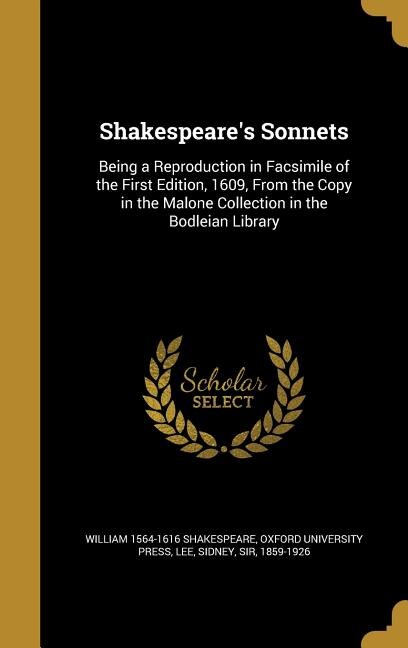 Couverture_Shakespeare's Sonnets