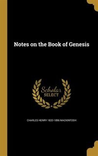 Front cover_Notes on the Book of Genesis