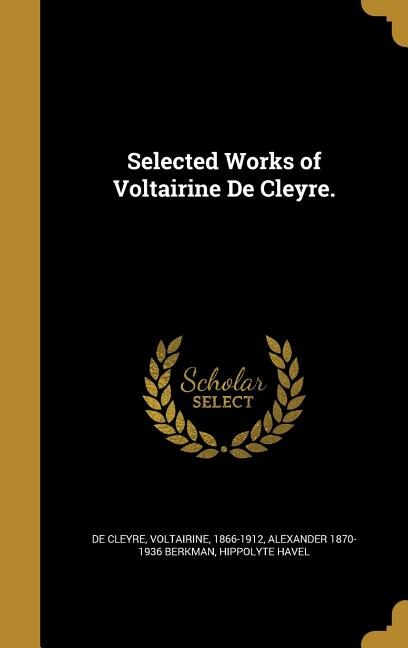 Couverture_Selected Works of Voltairine De Cleyre.