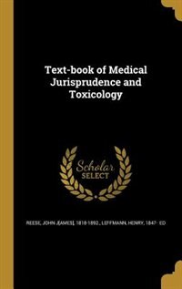 Couverture_Text-book of Medical Jurisprudence and Toxicology