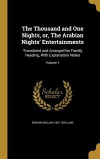 Couverture_The Thousand and One Nights, or, The Arabian Nights' Entertainments