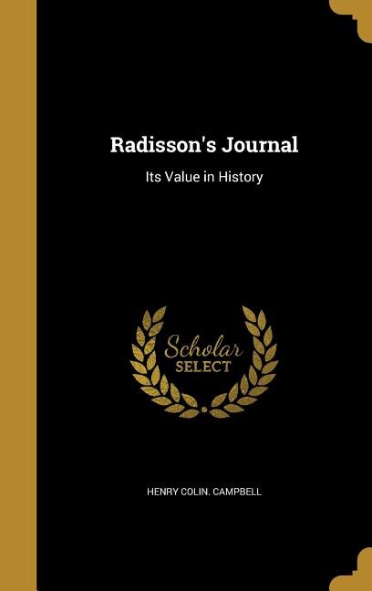 Couverture_Radisson's Journal