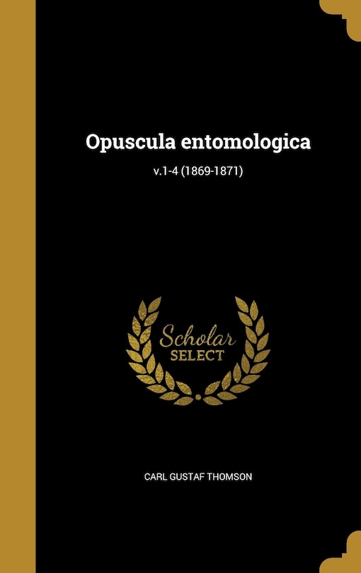 Couverture_Opuscula entomologica; v.1-4 (1869-1871)