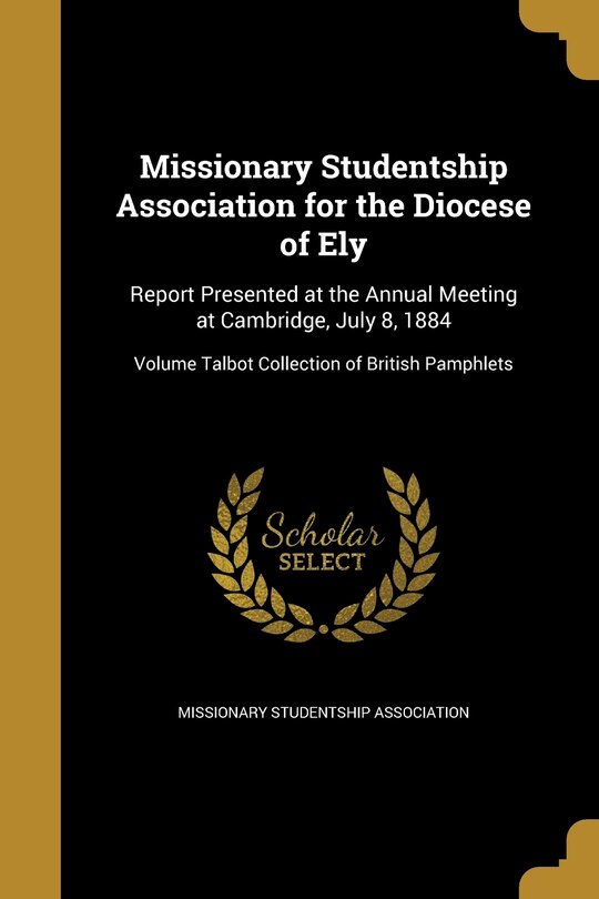 Front cover_Missionary Studentship Association for the Diocese of Ely