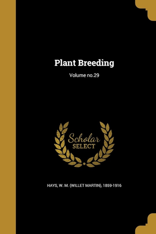 Couverture_Plant Breeding; Volume no.29