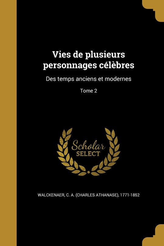 Couverture_Vies de plusieurs personnages célèbres