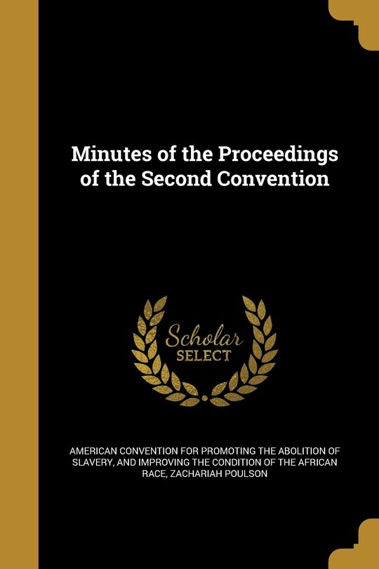 Couverture_Minutes of the Proceedings of the Second Convention
