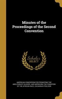 Couverture_Minutes of the Proceedings of the Second Convention